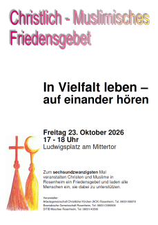 Christlich - Muslimisches Friedensgebet in Rosenheim